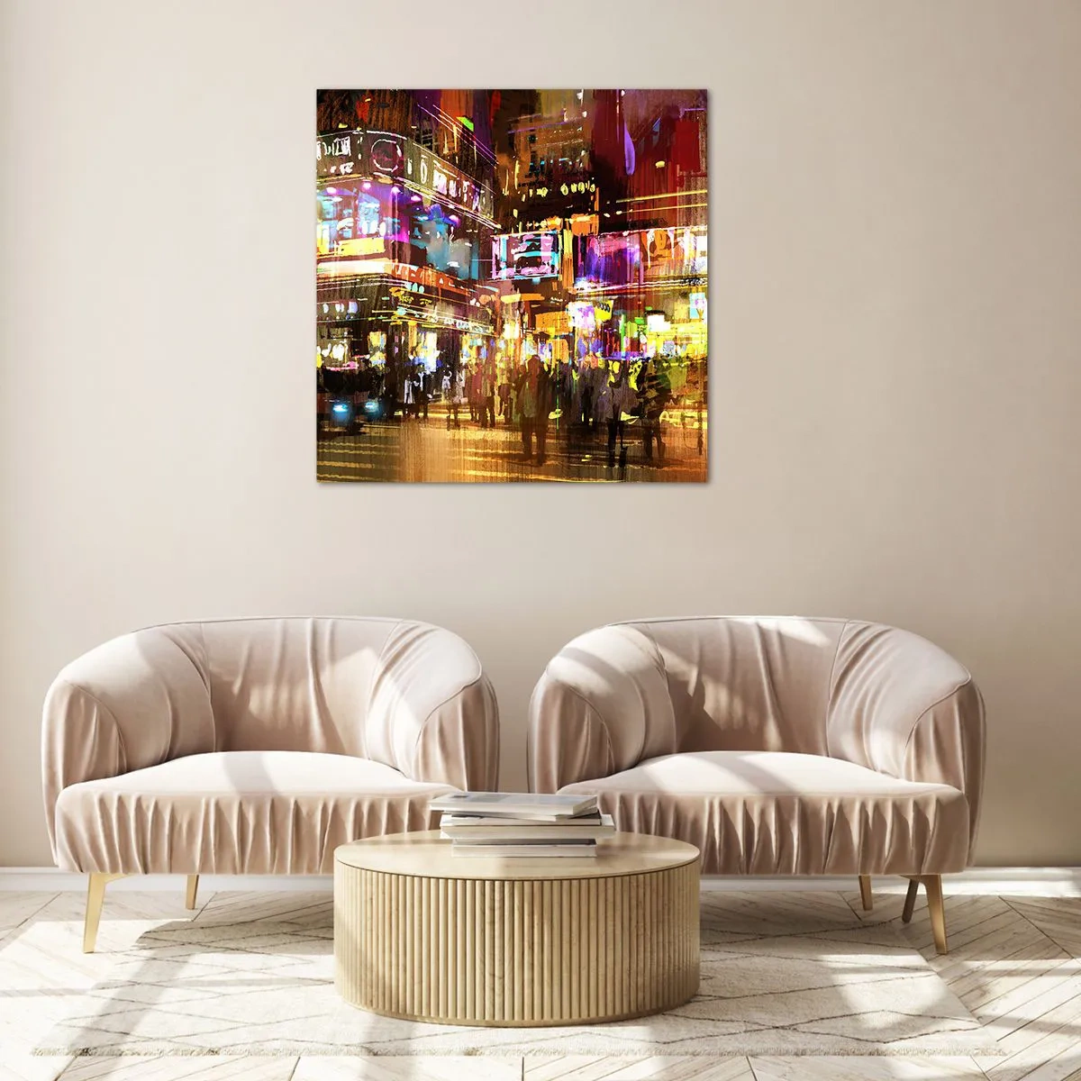 Billede på glas - I et hav af lys - 60x60 cm