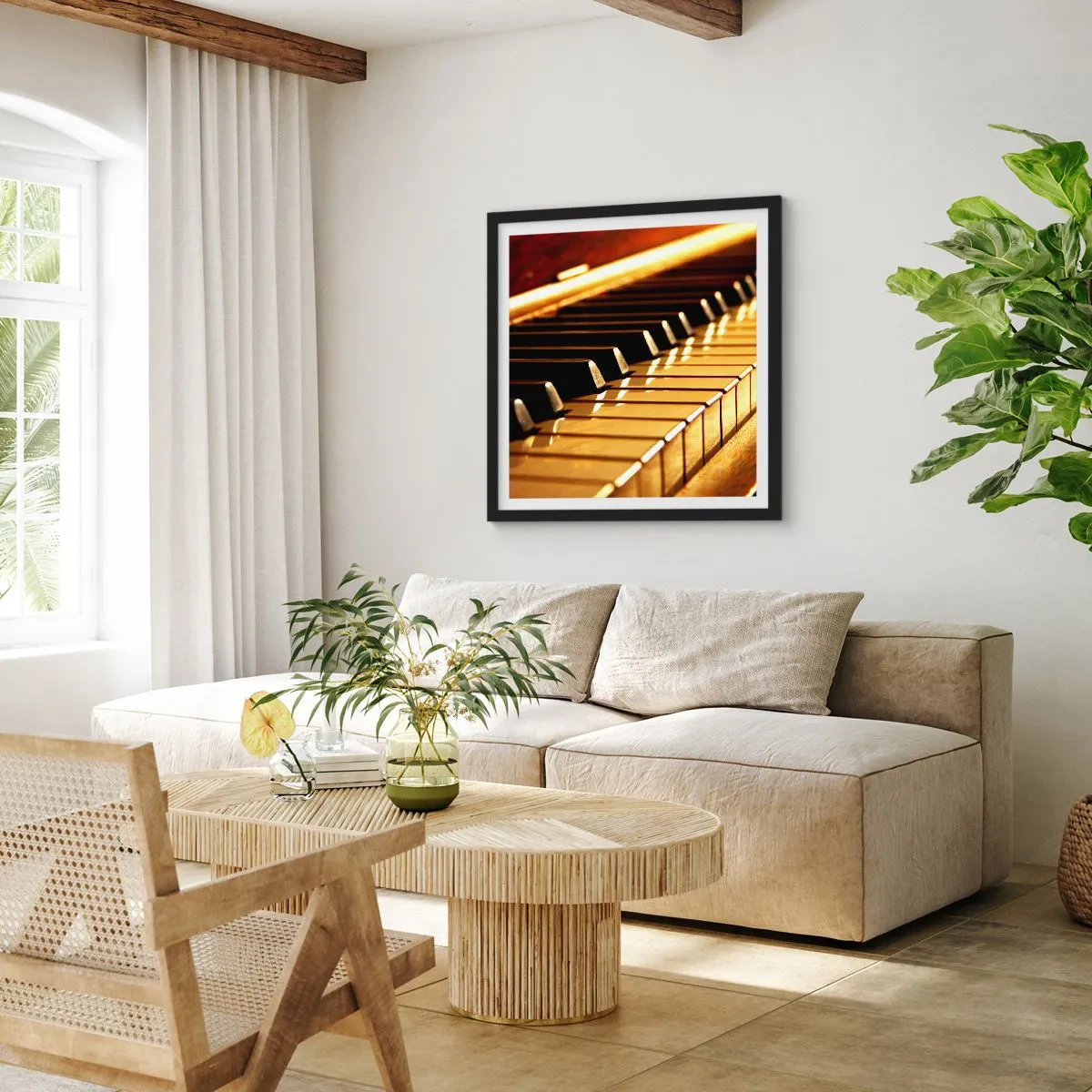 Plakat i sort ramme - Ubegrænsede muligheder - 50x50 cm