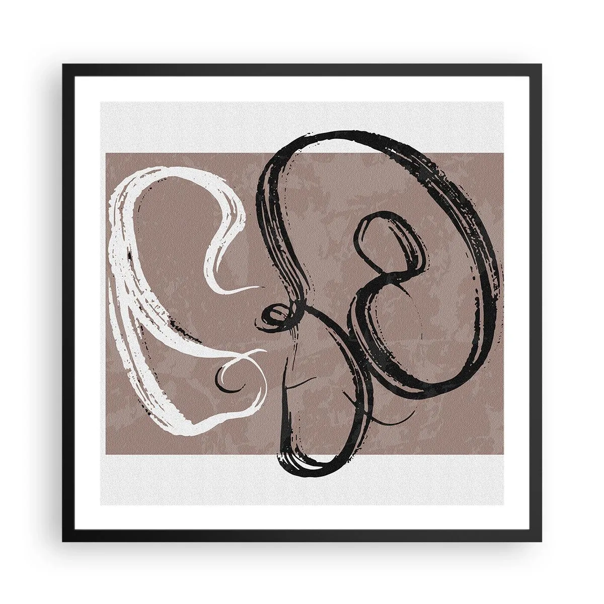 Plakat i sort ramme - Komposition - en søgen efter fuldstændighed - 60x60 cm