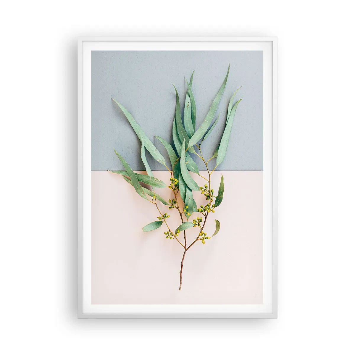 Plakat i hvid ramme - Pastelfarvernes subtilitet - 70x100 cm