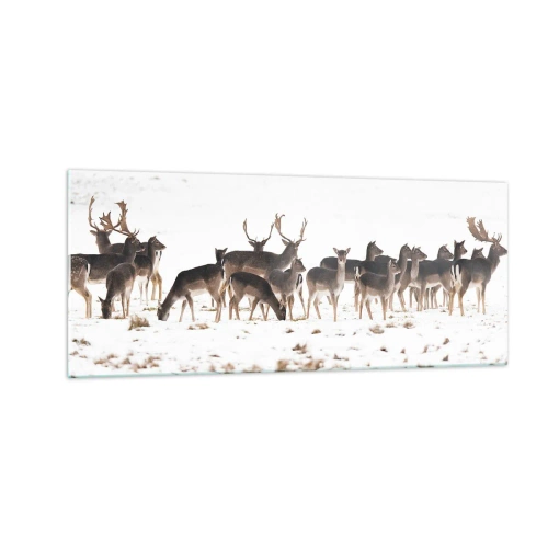 Billede på glas - Er det snart jul? - 100x40 cm