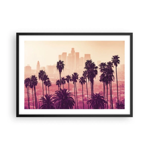 Plakat i sort ramme - Landskab i Californien - 70x50 cm