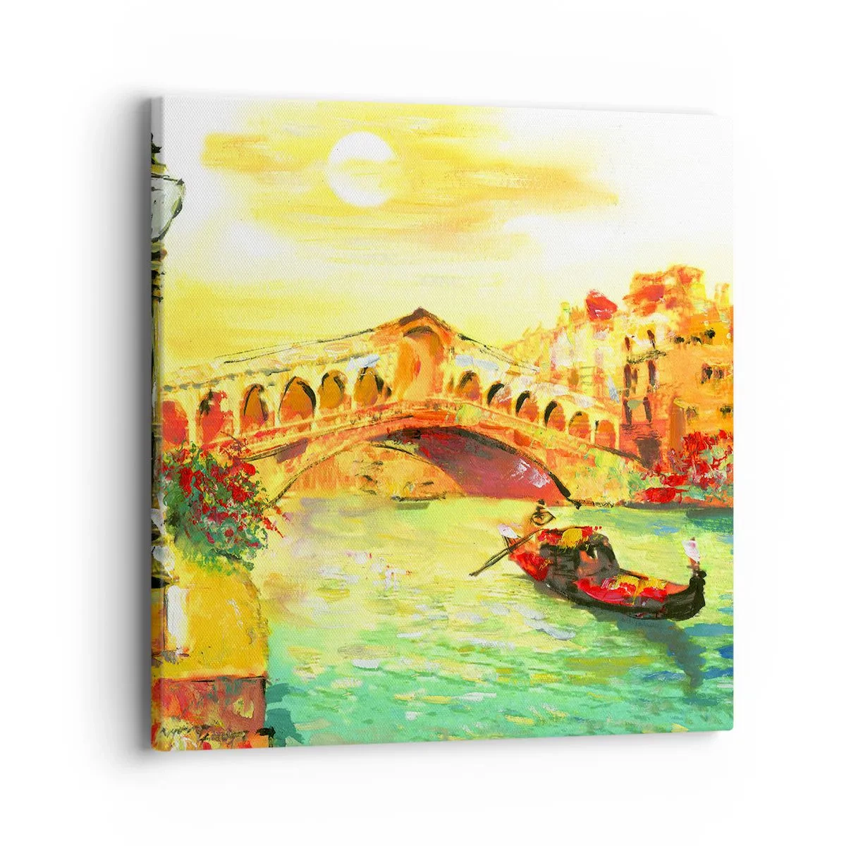 Lærredstryk - Billede på lærred - De elskendes pilgrimsrejse - 40x40 cm