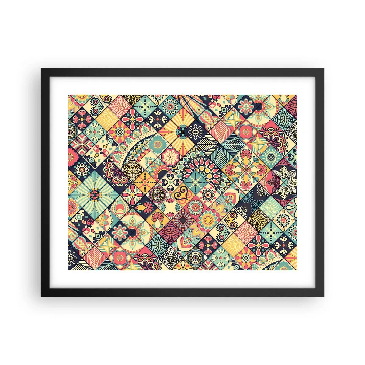 Plakat i sort ramme - Marokkansk stemning - 50x40 cm