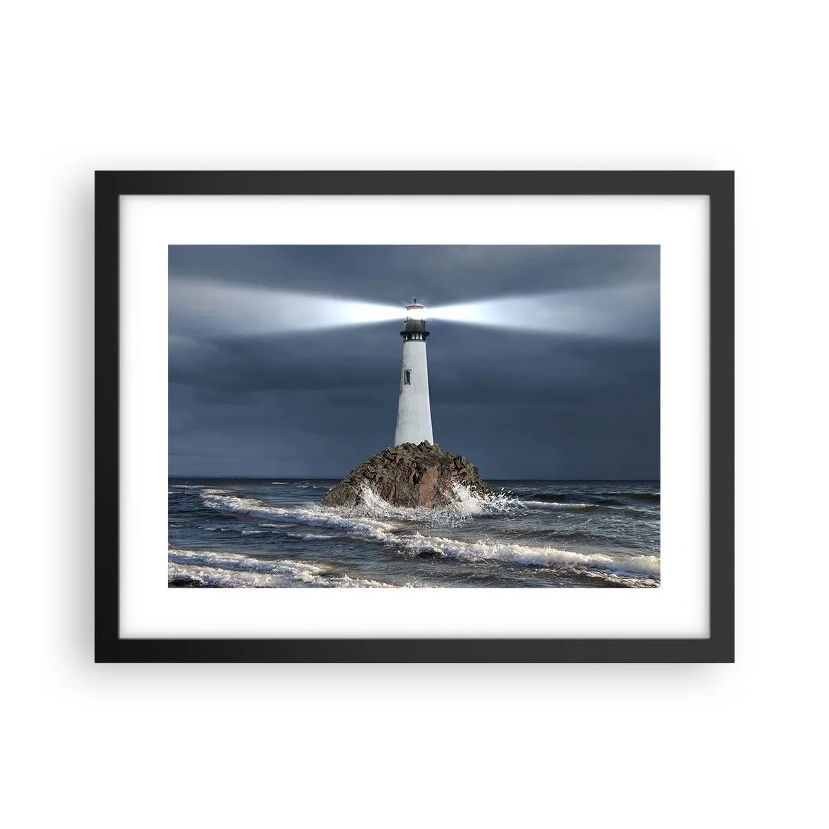 Plakat i sort ramme - Her...her...her! - 40x30 cm