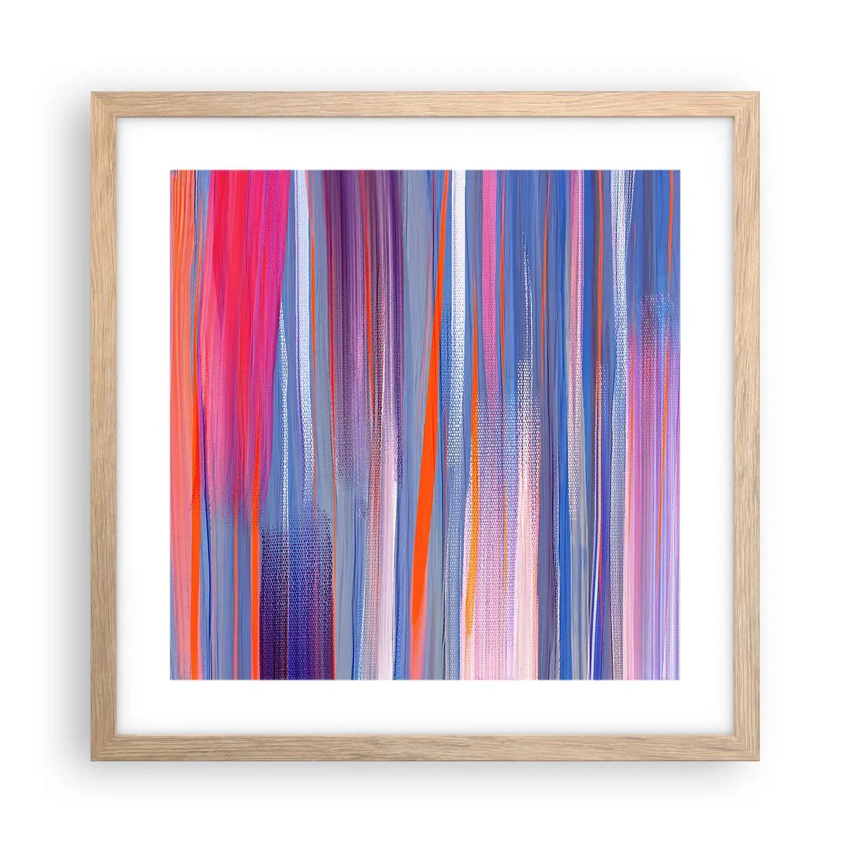 Plakat i ramme af lyst egetræ - Opstigning - 40x40 cm