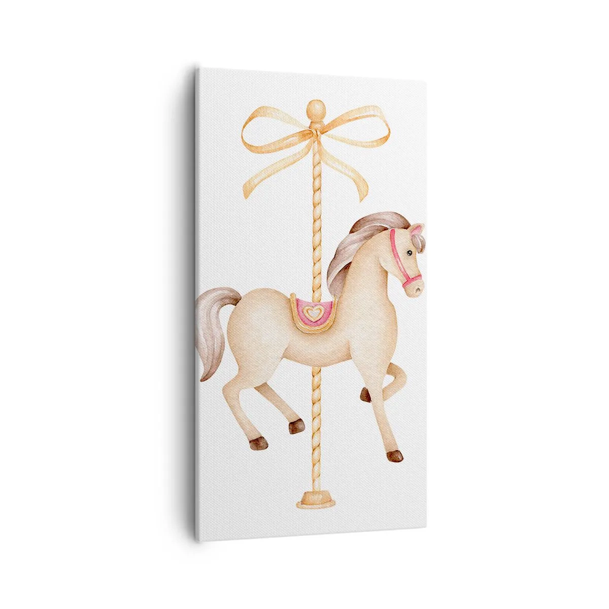 Lærredstryk - Billede på lærred - Med et yndefuldt trav - 55x100 cm