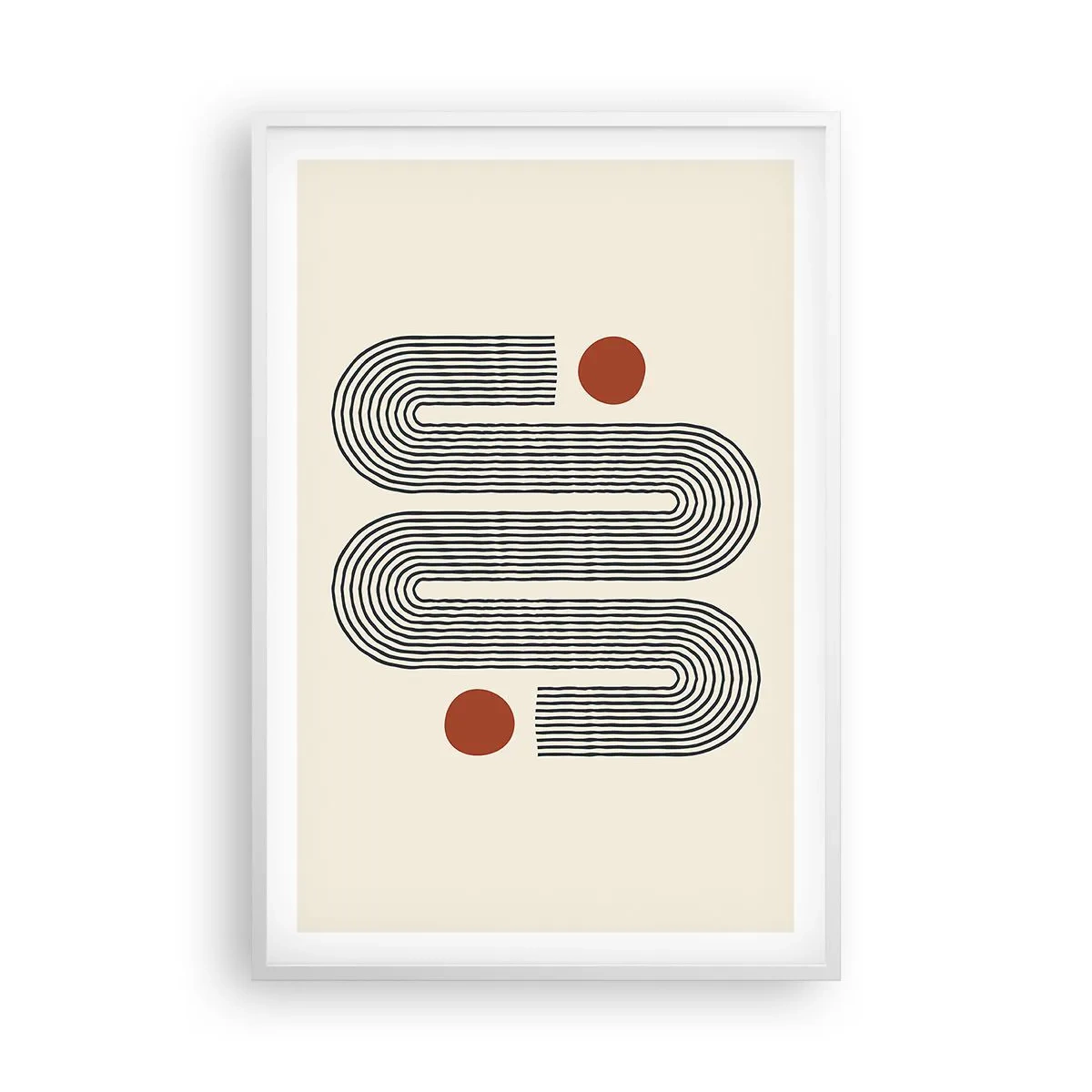 Plakat i hvid ramme - Fra start til slut - 61x91 cm