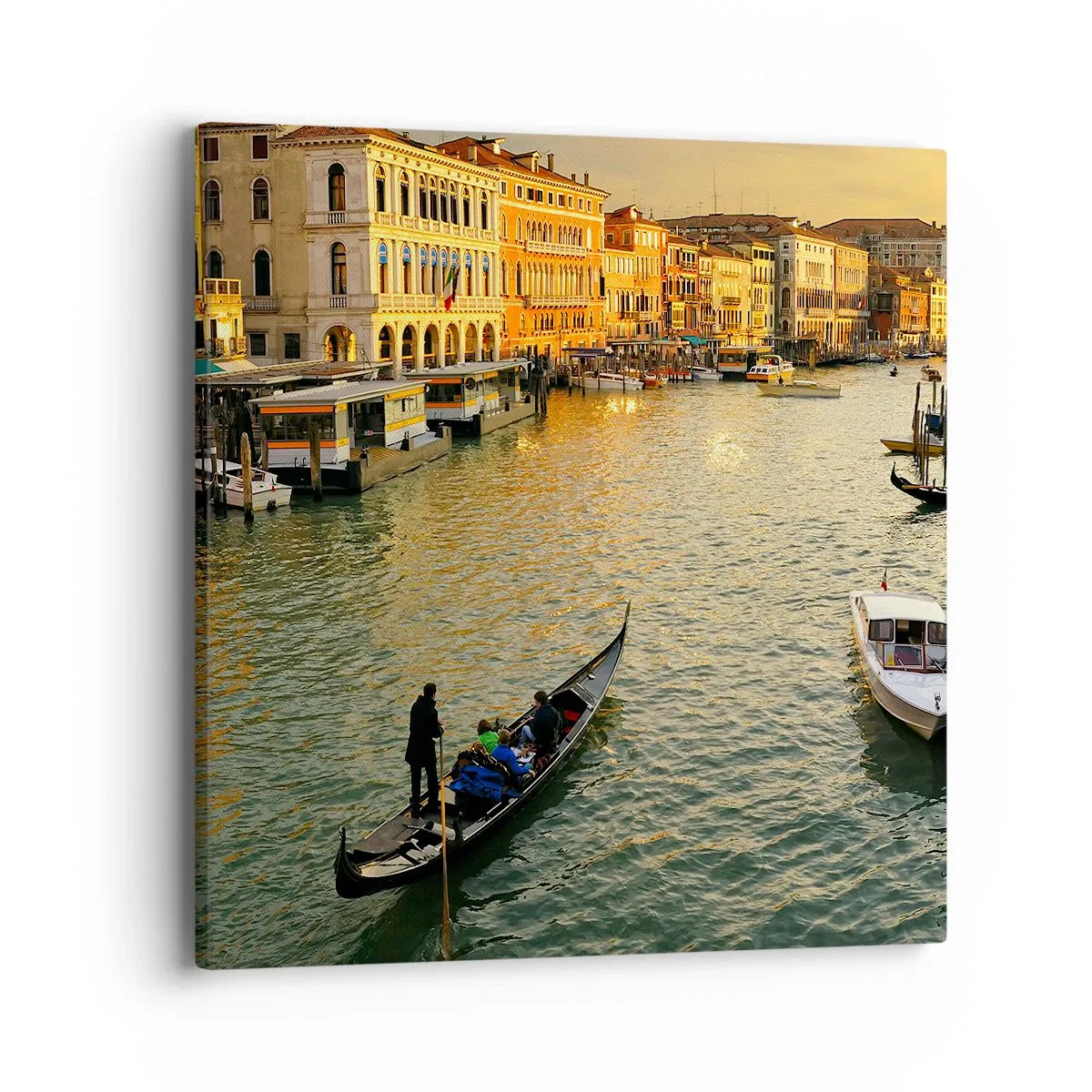 Lærredstryk - Billede på lærred - På den solrige side af gaden - 40x40 cm