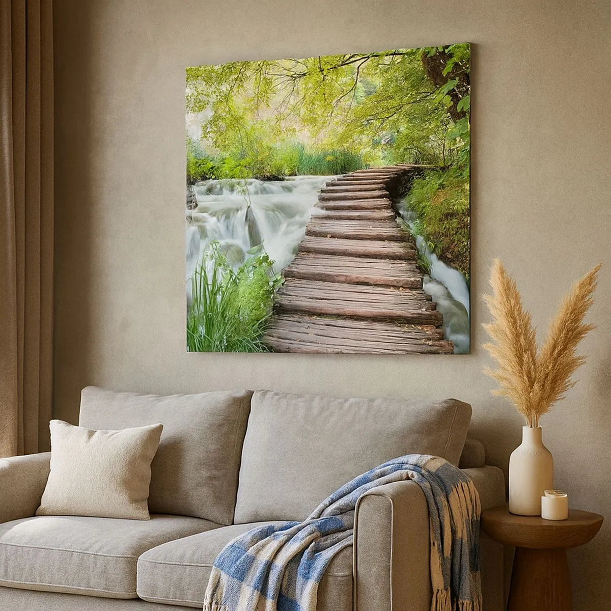 Lærredstryk - Billede på lærred - Overhovedet ikke stille vand - 30x30 cm