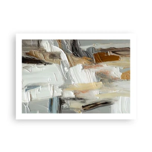 Plakat - Farverige lagdelinger - 70x50 cm