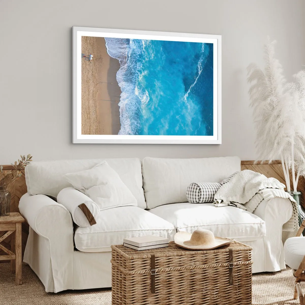 Plakat i hvid ramme - Den blå kraft - 50x40 cm