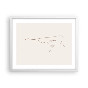Plakat i hvid ramme - Begærets form - 50x40 cm