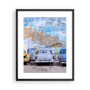 Plakat i sort ramme - Møde for veteraner - 40x50 cm