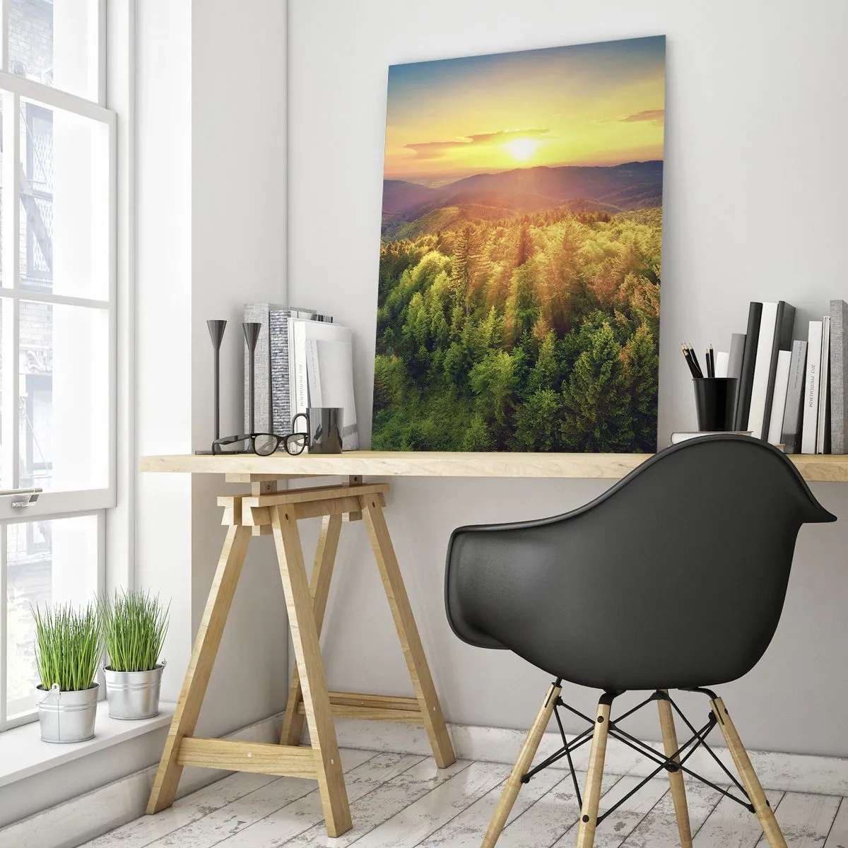 Billede på glas - Toppe og bjergtoppe - 50x70 cm