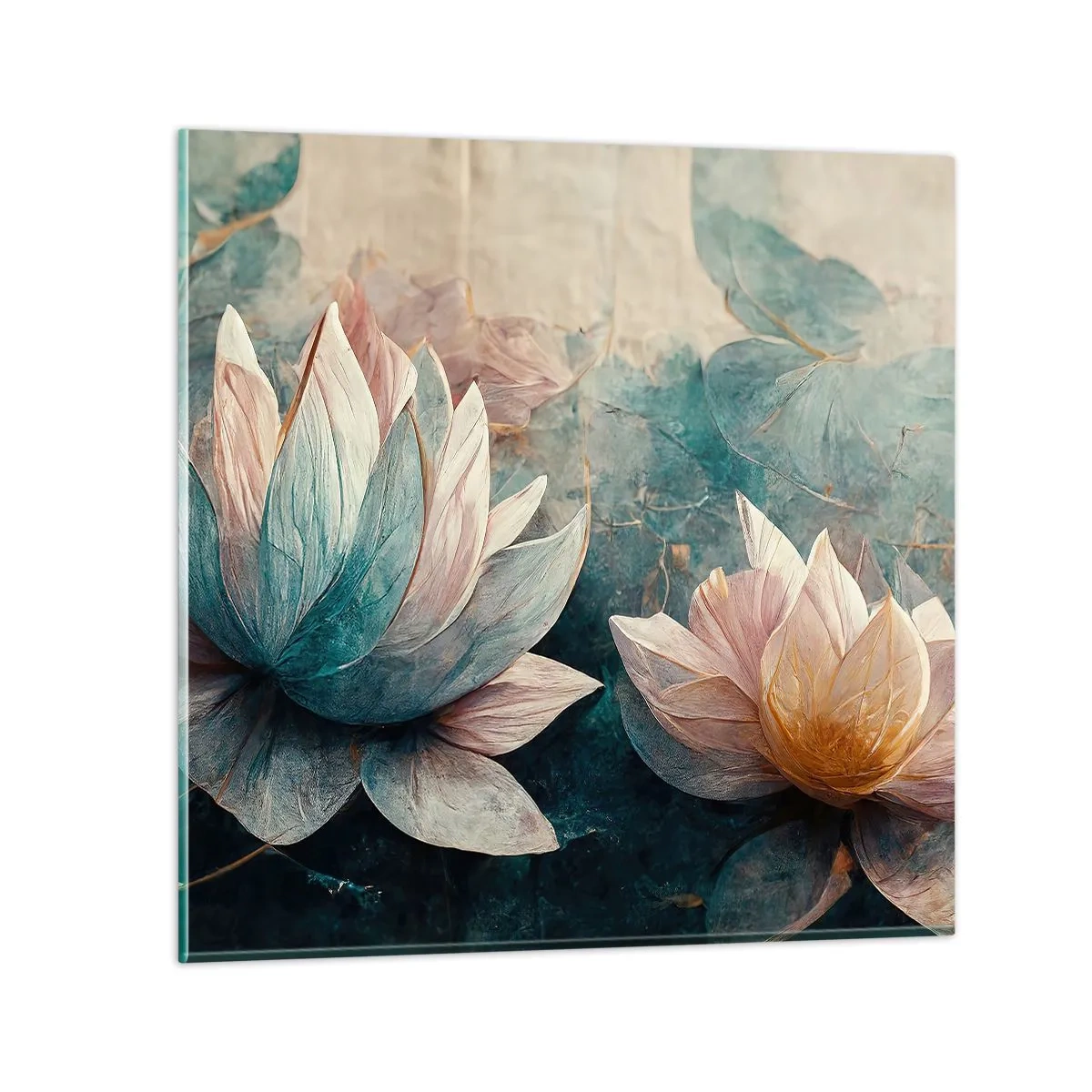 Billede på glas - Søens stjerner - 60x60 cm