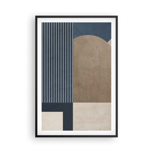 Plakat i sort ramme - En komposition af enkelhed og rundhed - 61x91 cm