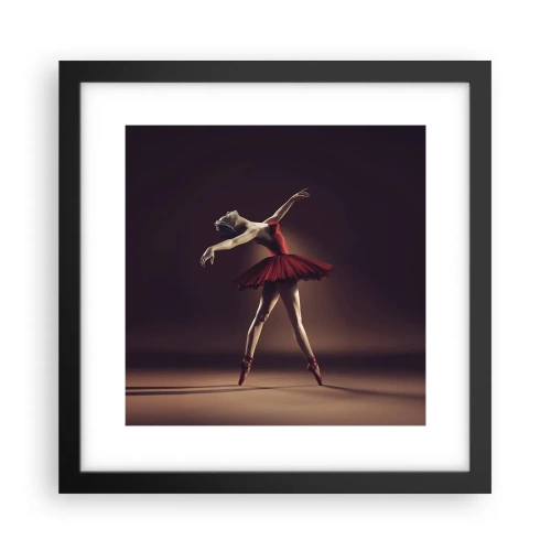 Plakat i sort ramme - Prima ballerina - 30x30 cm