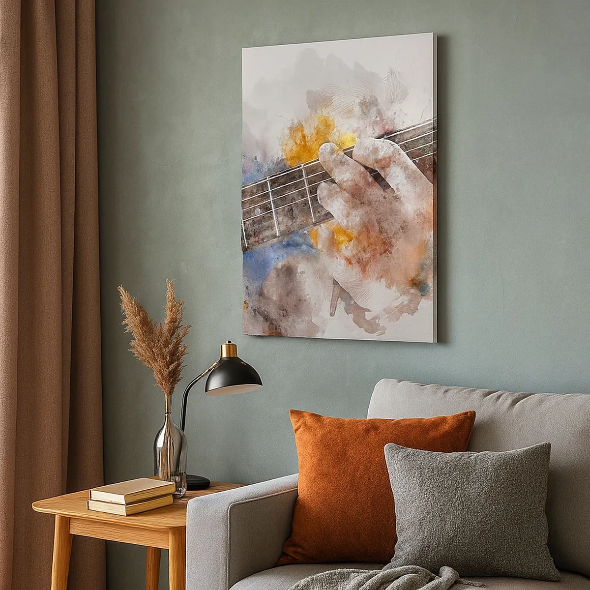 Lærredstryk - Billede på lærred - Poesi mellem strengene - 50x70 cm