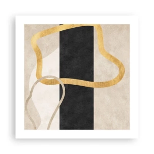 Plakat - Sløjfeformede former - 50x50 cm