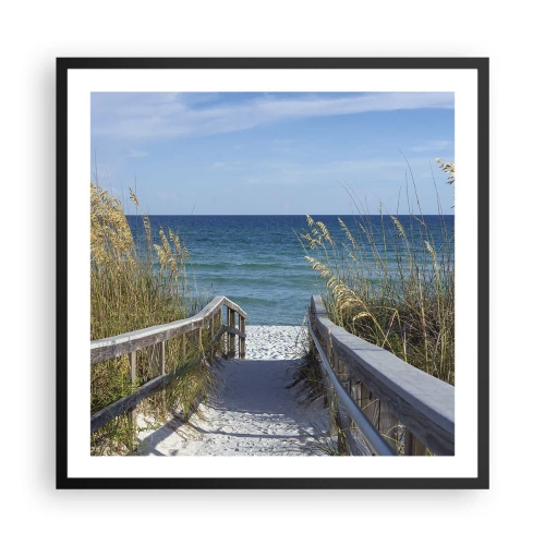 Plakat i sort ramme - I solen, i vinden - 60x60 cm