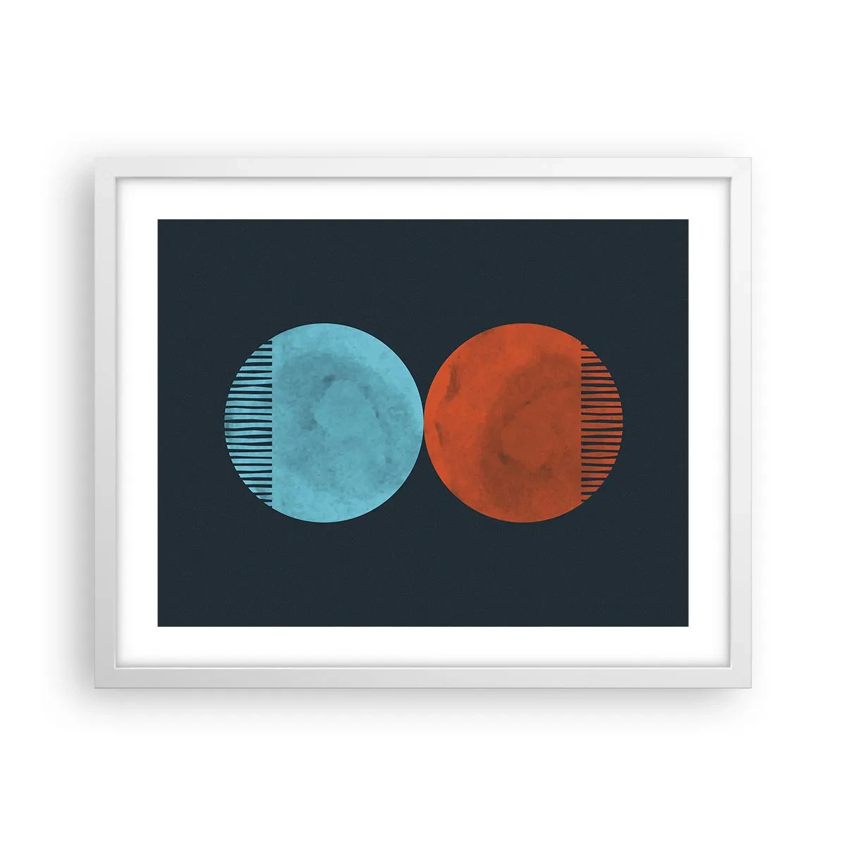 Plakat i hvid ramme - Kun geometri? - 50x40 cm