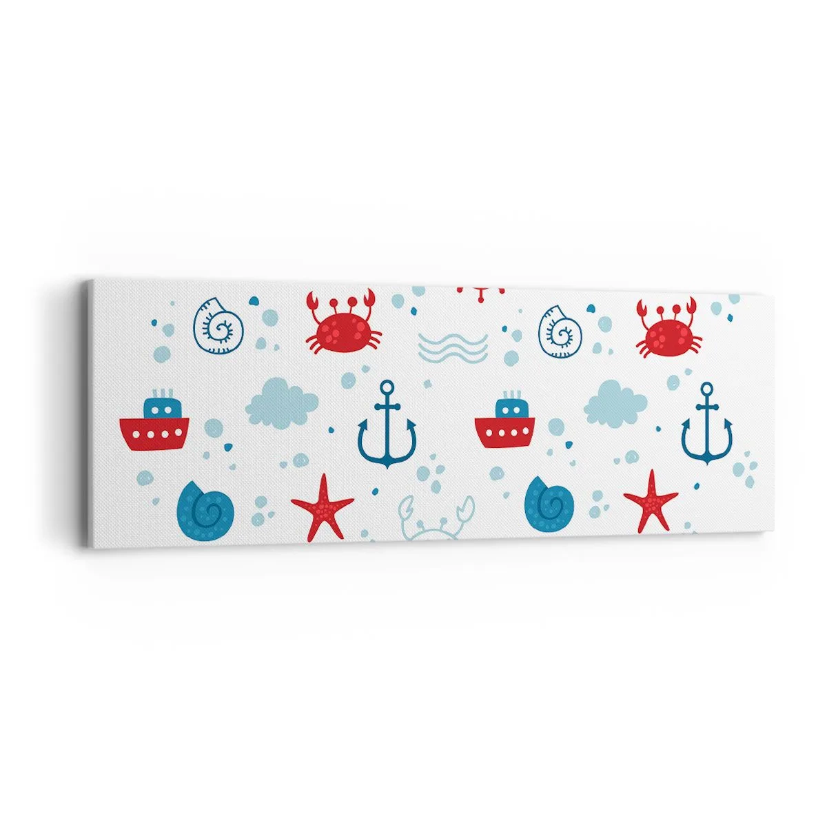 Lærredstryk - Billede på lærred - En fortælling om havet - 90x30 cm