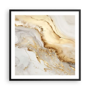 Plakat i sort ramme - Abstraktion: skønhed og godhed - 60x60 cm