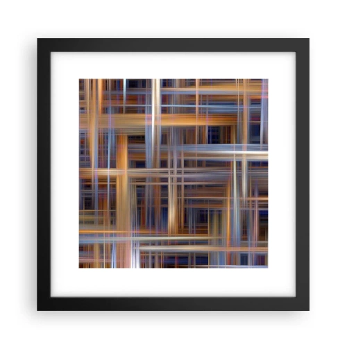 Plakat i sort ramme - Vævet af lys - 30x30 cm