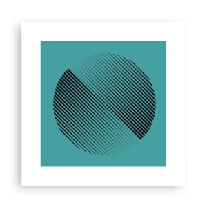 Plakat - Cirklen - en geometrisk variation - 30x30 cm