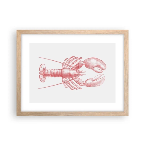 Plakat i ramme af lyst egetræ - Hummer, der er Homer værdig - 40x30 cm