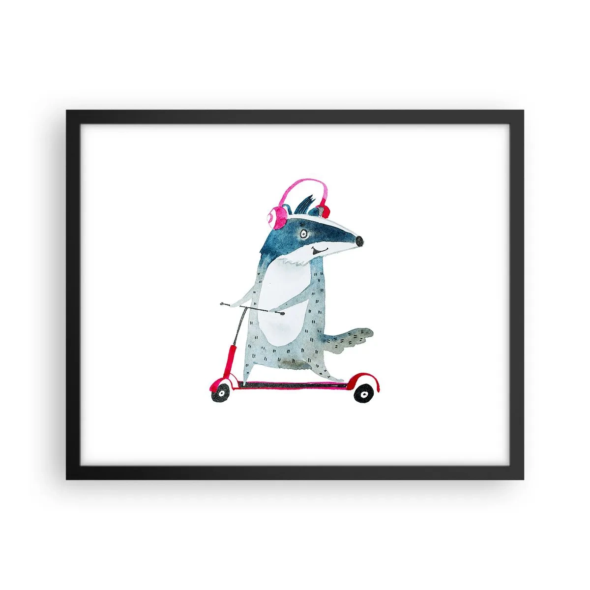 Plakat i sort ramme - Grævlingens glæder - 50x40 cm