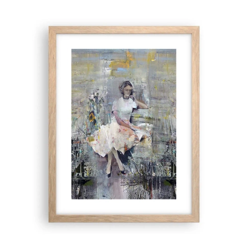 Plakat i ramme af lyst egetræ - Klassisk og moderne - 30x40 cm