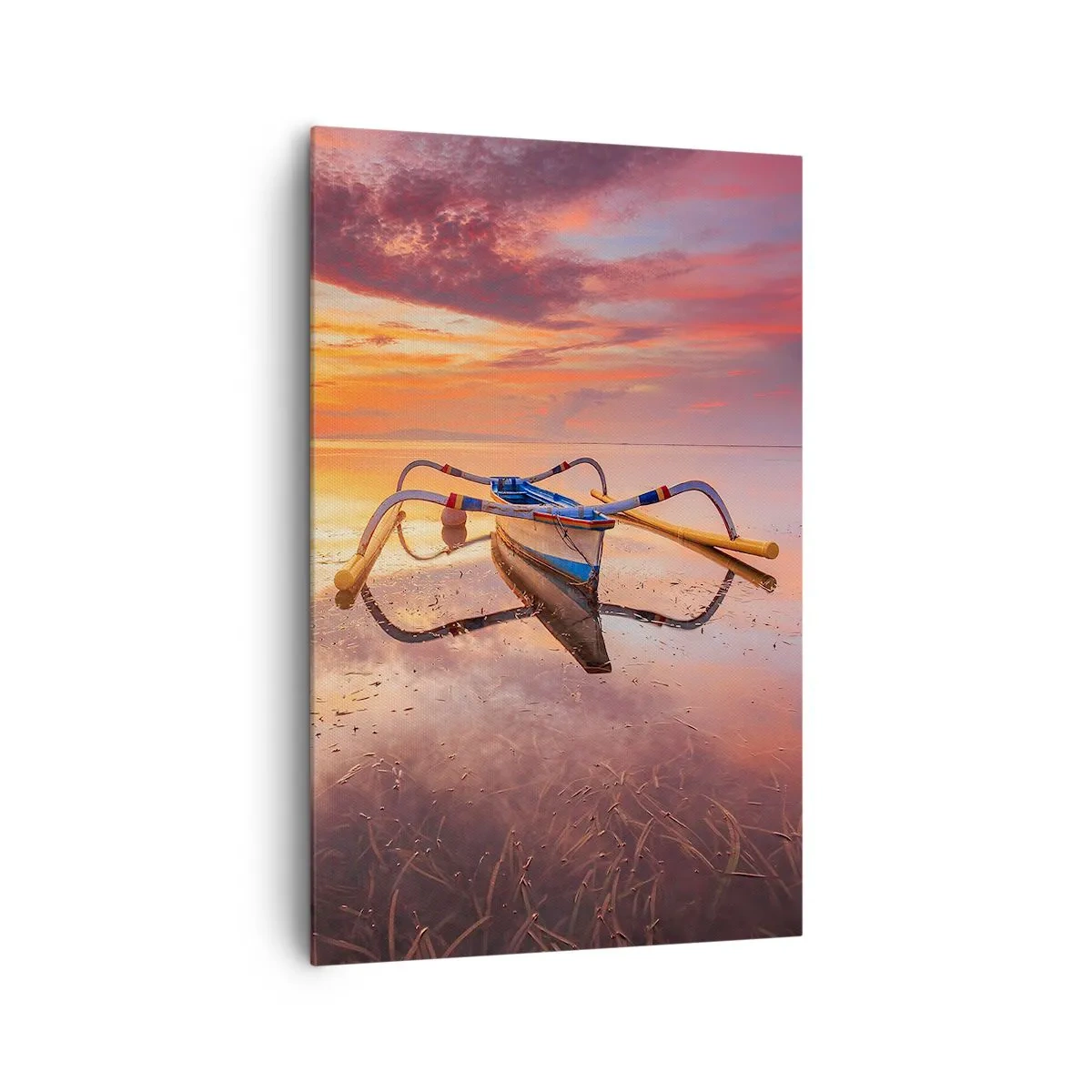 Lærredstryk - Billede på lærred - Roen ved en tropisk aften - 80x120 cm