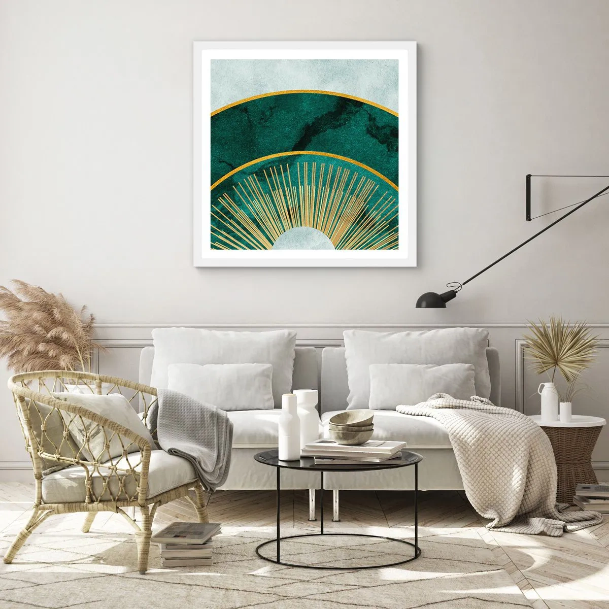 Plakat i hvid ramme - Et anderledes solsystem - 50x50 cm