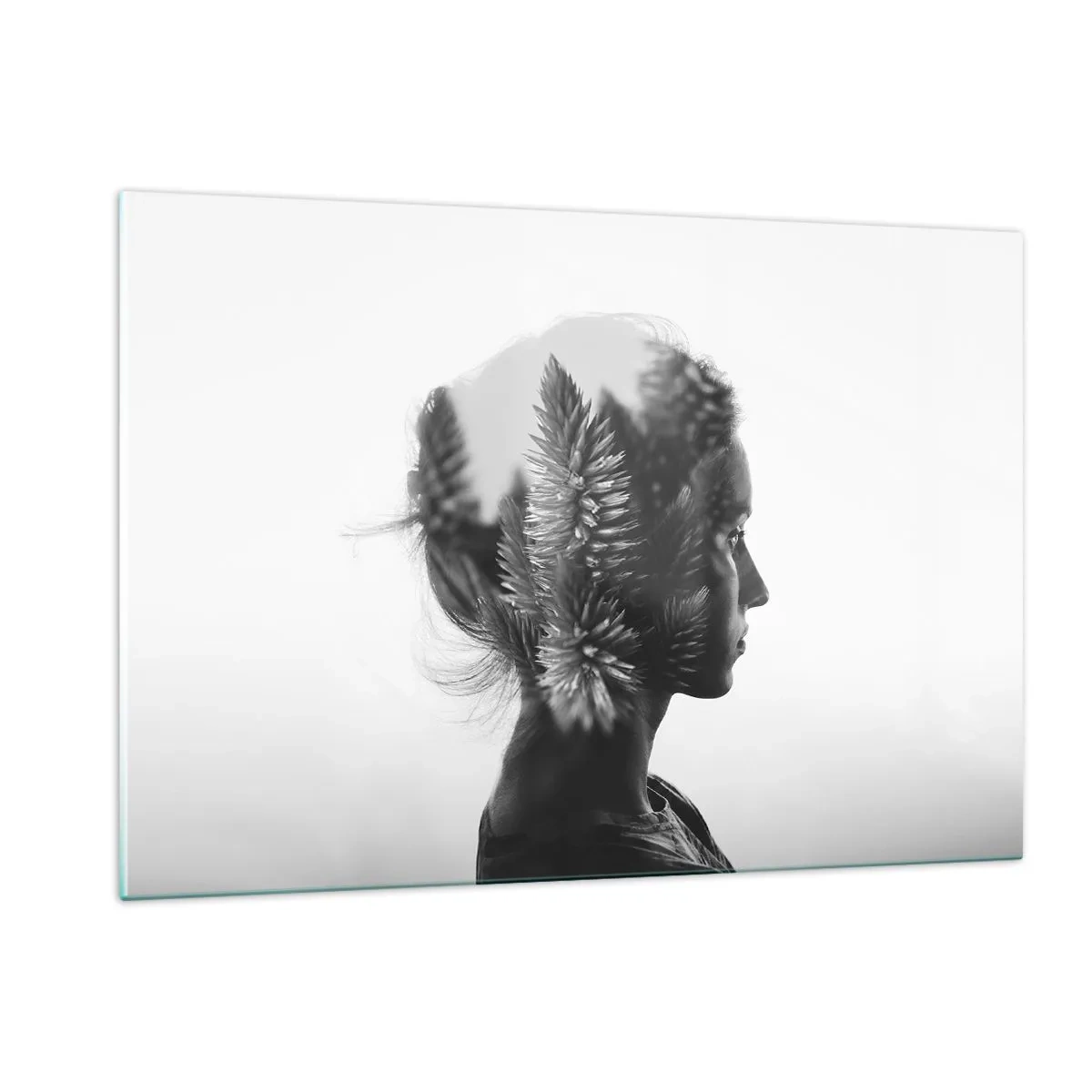 Billede på glas - Dame af fyrreskoven - 120x80 cm