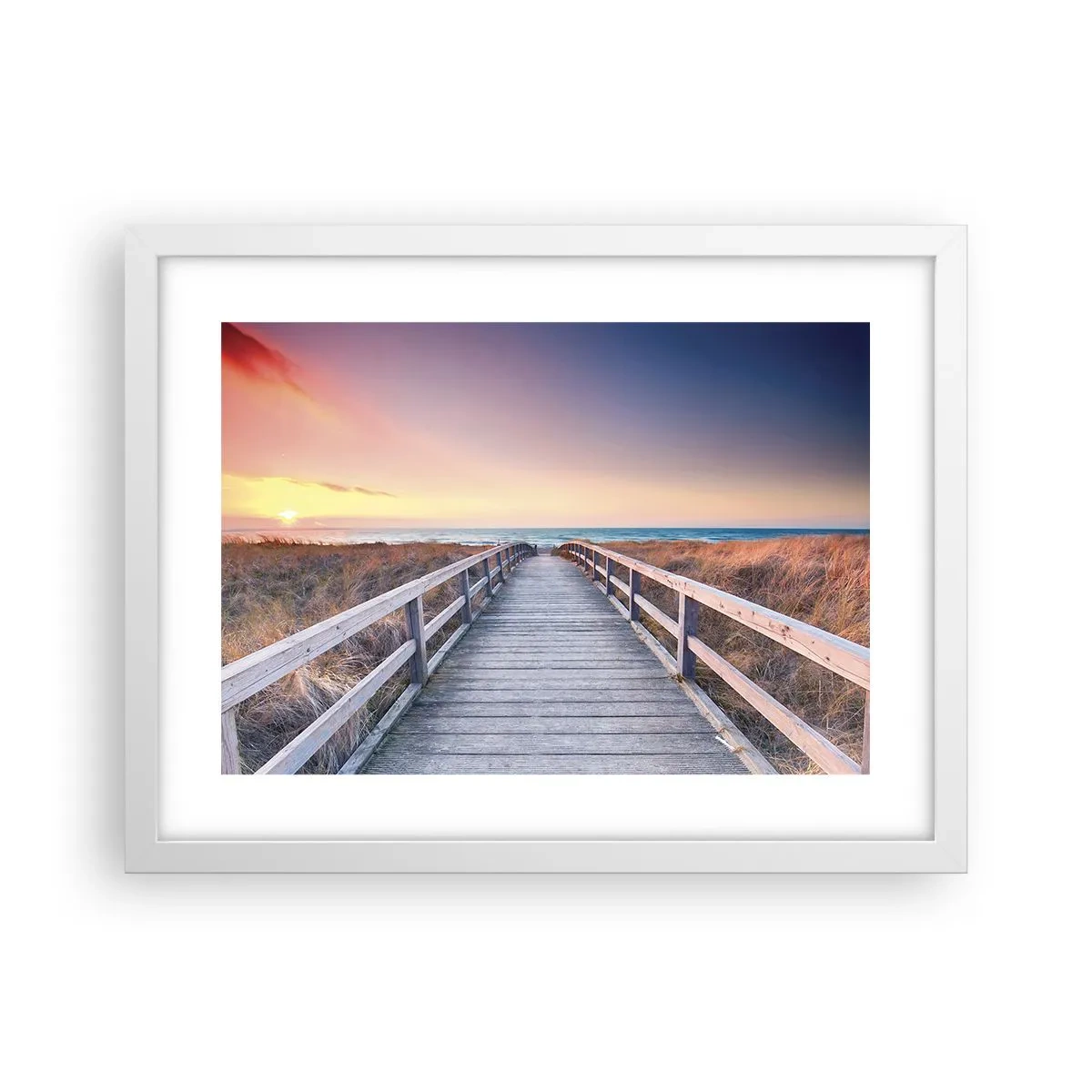 Plakat i hvid ramme - Baltisk aften aura - 40x30 cm