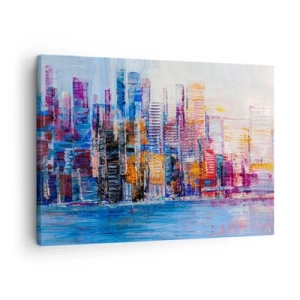 Lærredstryk - Billede på lærred - En glad metropol - 70x50 cm