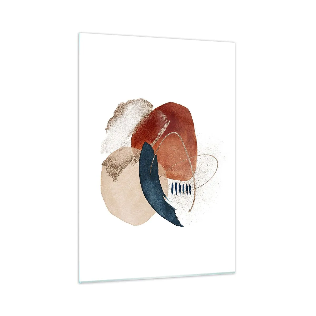 Billede på glas - Oval sammensætning - 50x70 cm