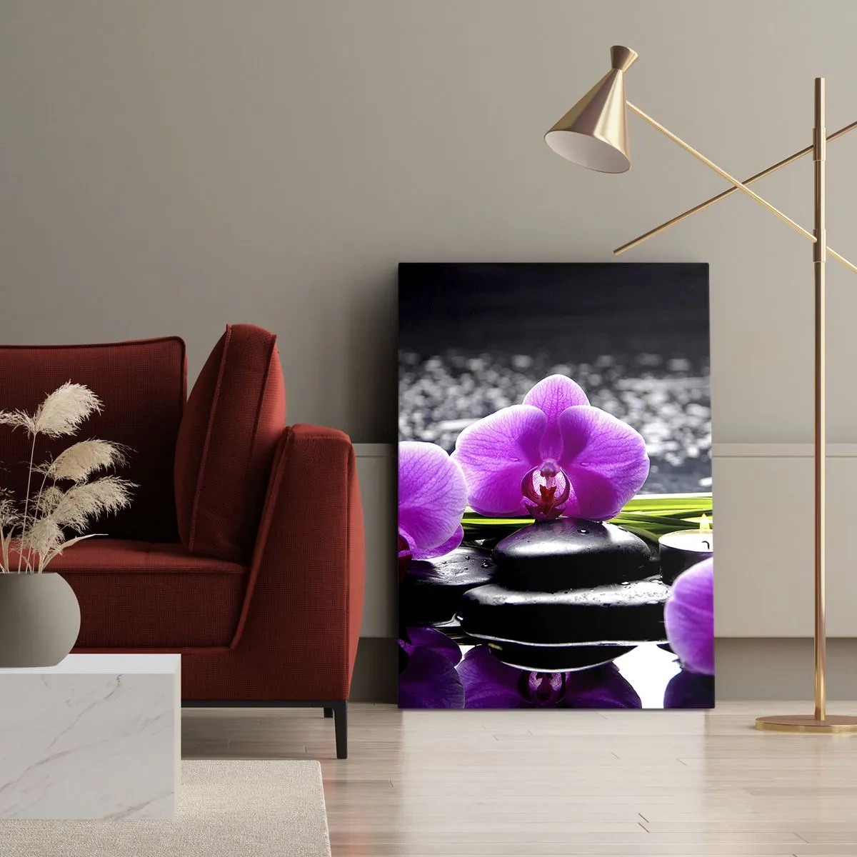 Lærredstryk - Billede på lærred - Drukne i fred og ro - 50x70 cm