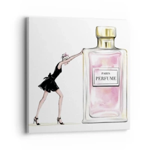 Lærredstryk - Billede på lærred - Essensen af kvindelighed - 30x30 cm