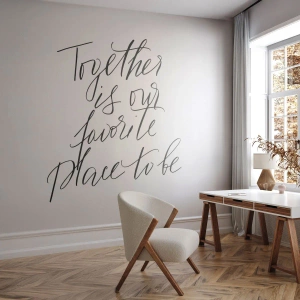Fototapet Premium Sand - Føler du det også? - Typografi, Bekræftelse, Maxim - 100x70 cm