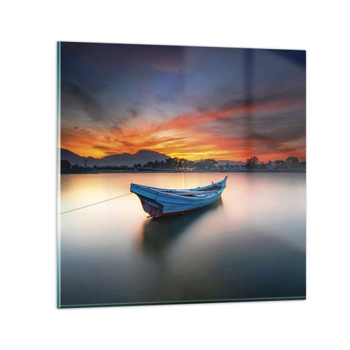 Billede på glas - En god nat er på vej - 70x70 cm