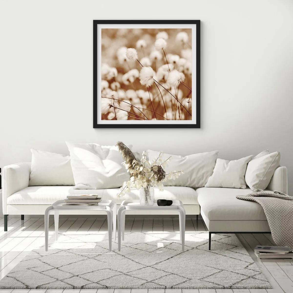 Plakat i sort ramme - Fyldig mark - 60x60 cm