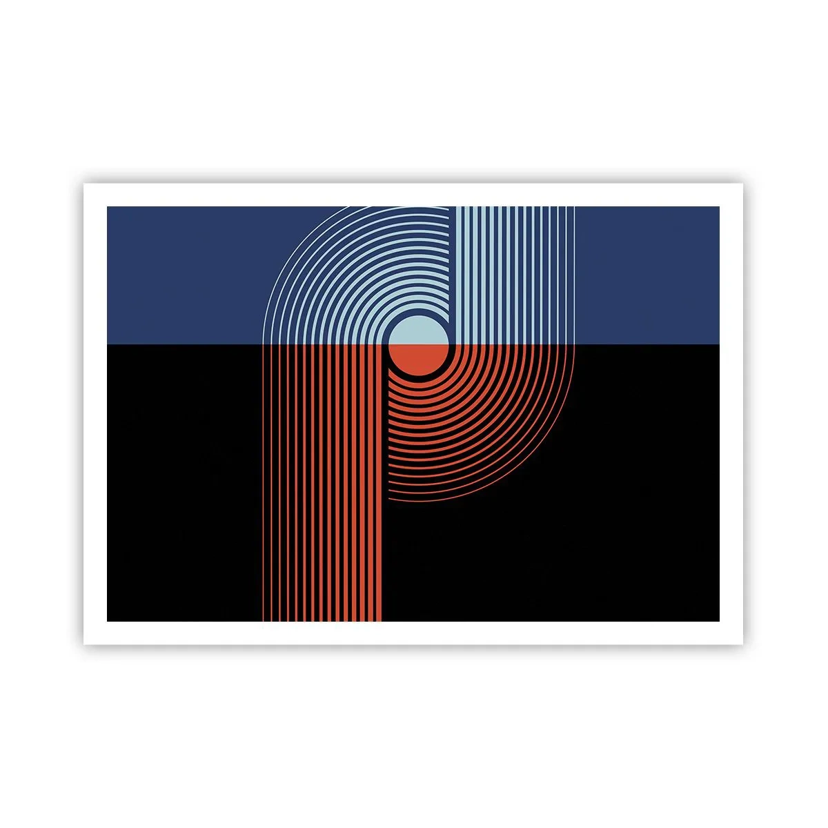 Plakat - I en geometrisk omfavnelse - 100x70 cm