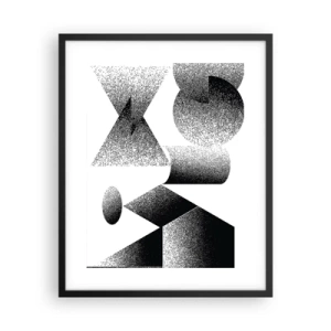 Plakat i sort ramme - Vinkler og ovaler - 40x50 cm