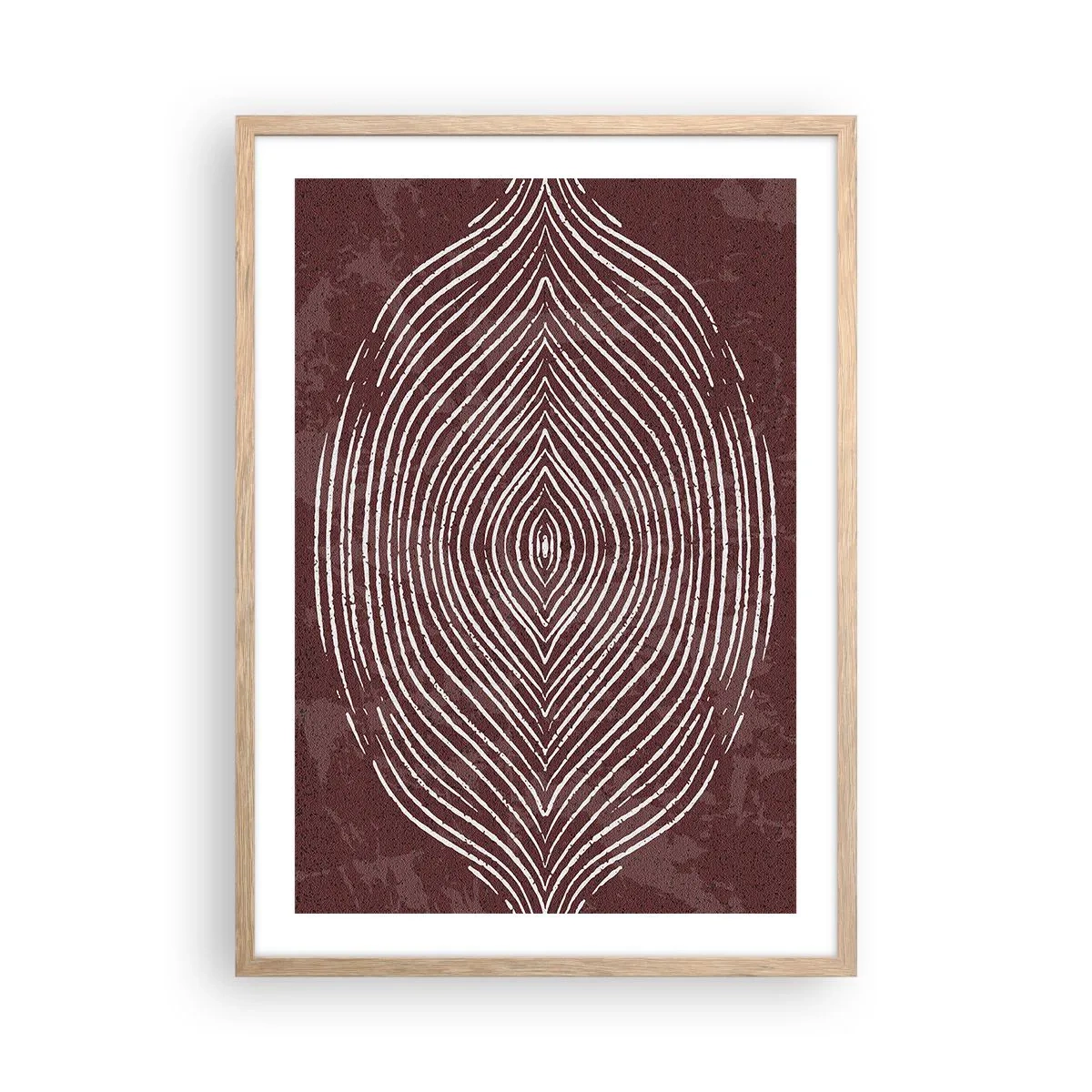 Plakat i ramme af lyst egetræ - Rummet taler - 50x70 cm