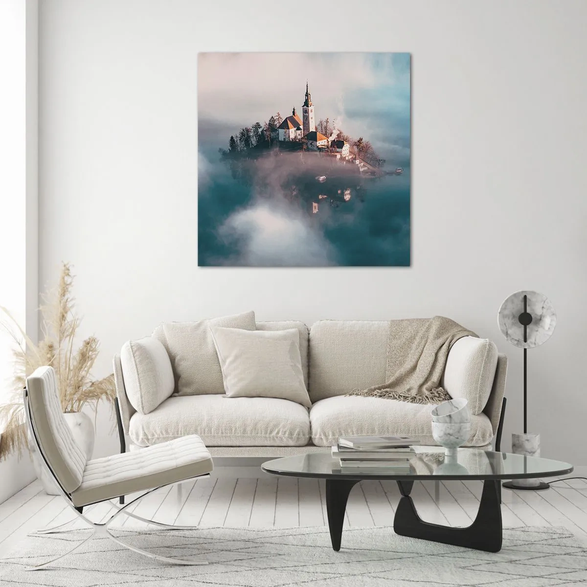 Billede på glas - Drømmeøen - 70x70 cm