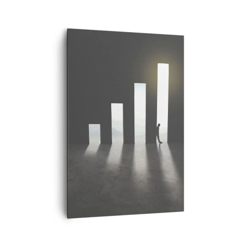 Lærredstryk - Billede på lærred - Succes - et indtryk - 70x100 cm