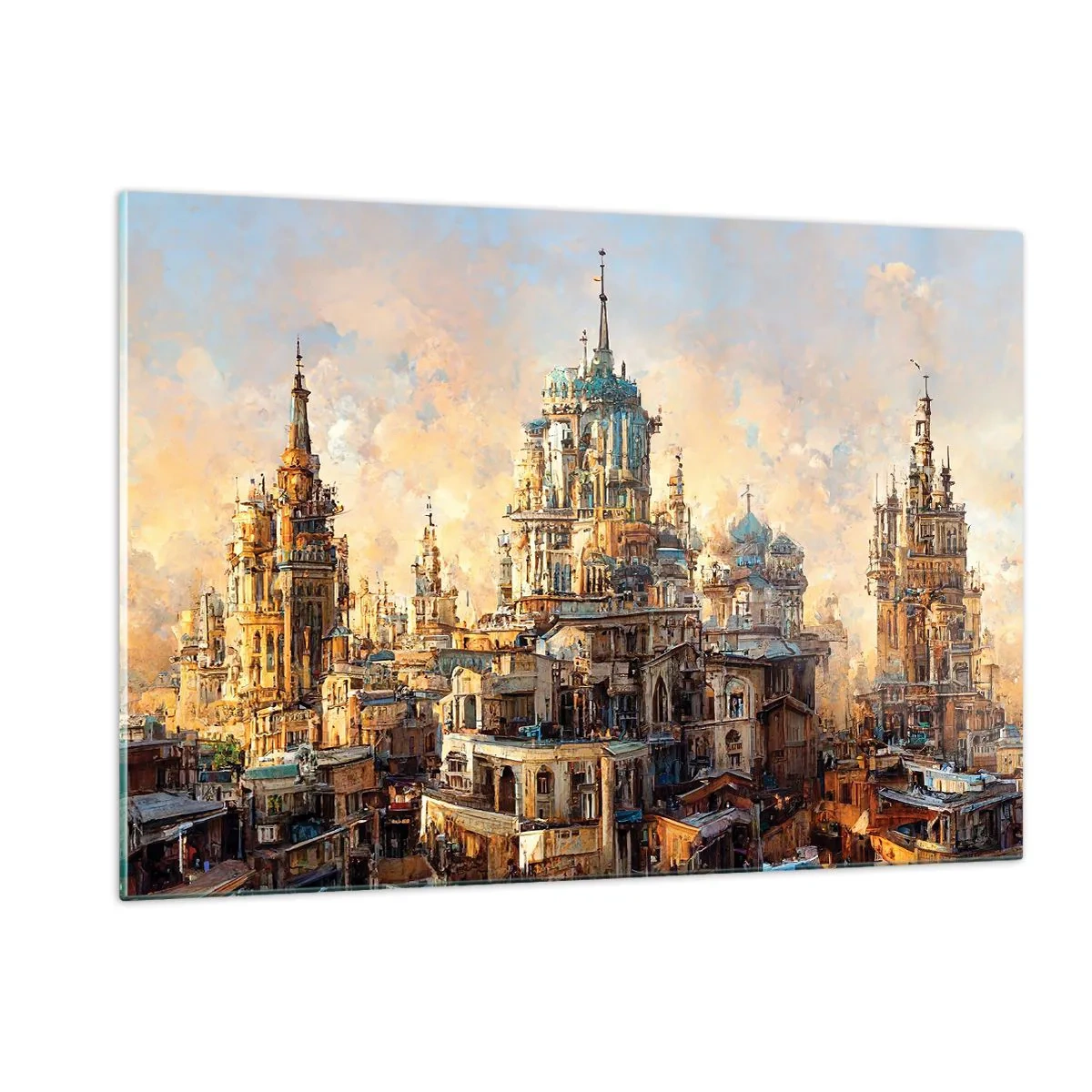 Billede på glas - En by af byer - 120x80 cm